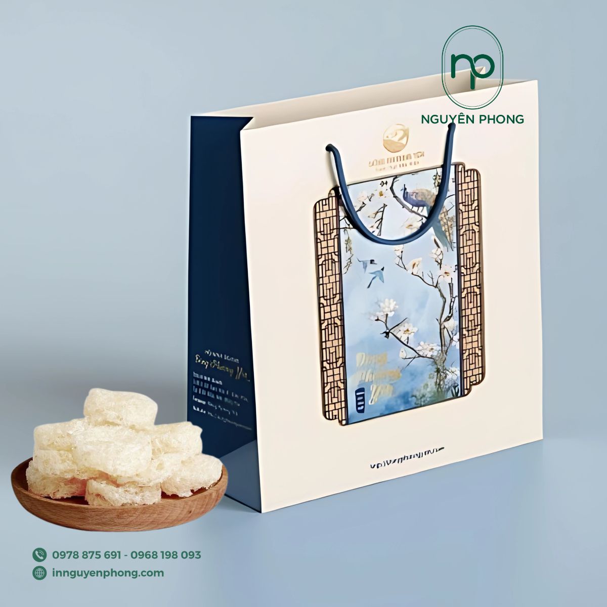 Mẫu túi giấy đựng yến sào sang trọng